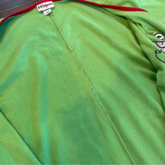 5/$25 Adults Medium Kermit the Frog Footie Onesie Sleeper Pjs Pyjamas Muppets - Picture 5 of 15